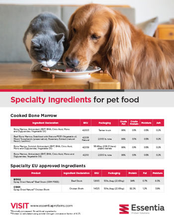Pet food speciality