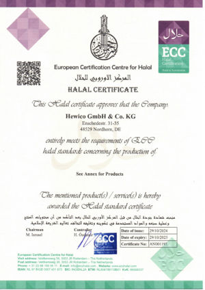 Hewico Halalcertificat 2025